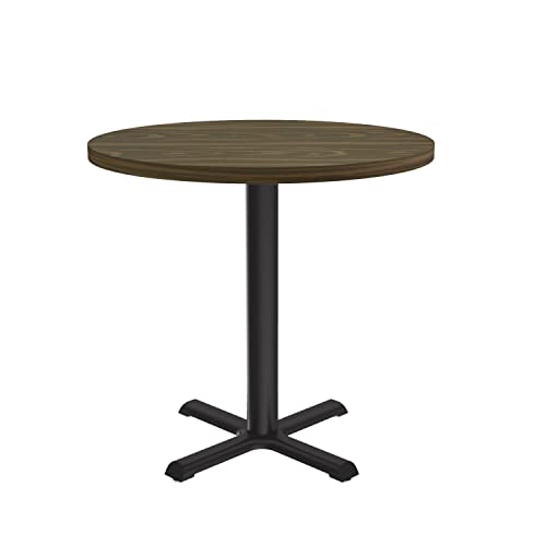 Correll Cafe and Breakroom Table with Walnut Finish BXT30R-01-09-01