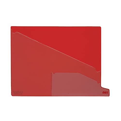 Pendaflex 13561 End Tab Vinyl Outguides, Bottom Tab Printed Out, 2 Pockets, Legal, Red, 25/Bx