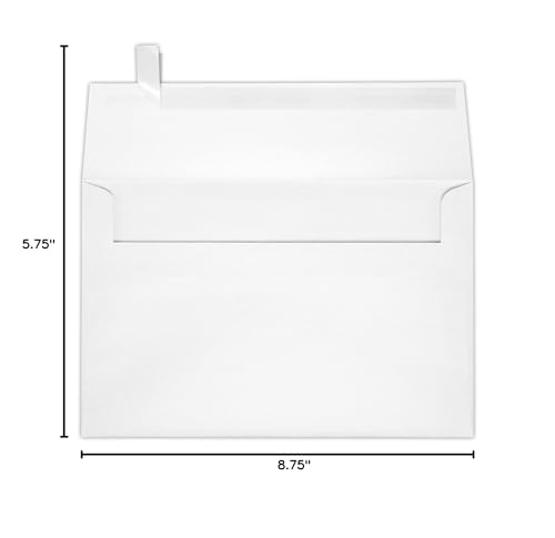LUXPaper A9 Invitation Envelopes | Peel & Press | 5 3/4" x 8 3/4" | Crystal Metallic | 80lb. Text | 500 Qty