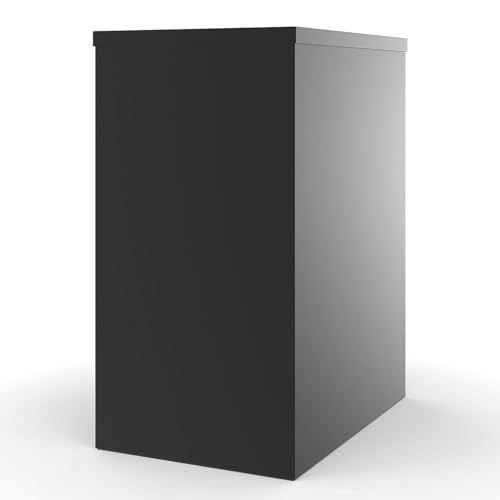 Staples 2-Drawer Vertical File Cabinet, Letter Size, Lockable, Black