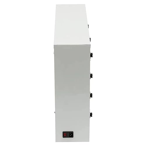 Bpatoimsx Secure and Convenient 12 Slots Cell Mobile Phone Metal Storage Cabinet Lockers with Charger Charging Station Cabinet and Key Lock White - Ideal for Students and Employees or Police Station