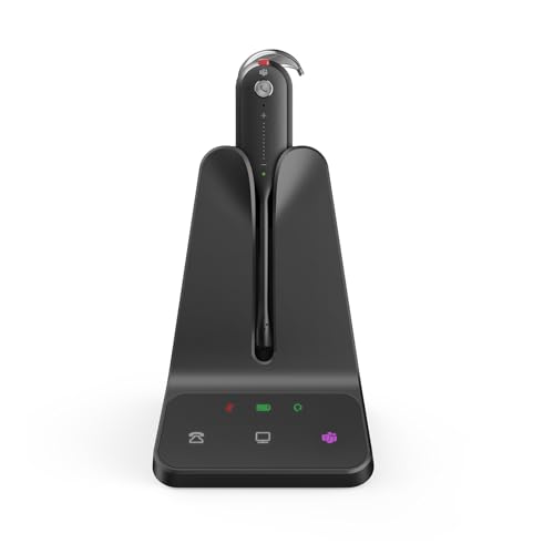 Yealink WH63 E2 Wireless DECT Headset, Single Ear Office Headset for Work