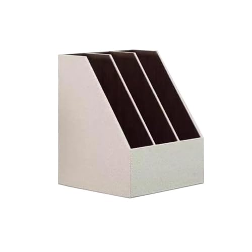 File Rack 3 Slot Desktop File Folder Organizer and Document Stand Journals Magazine Rack Letter Trays