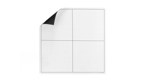 45.25" Tall x 45.25" Wide Optima Dry Erase XY Axis Cartesian Graph Magnet for Classrooms & Offices Portable Roll Up