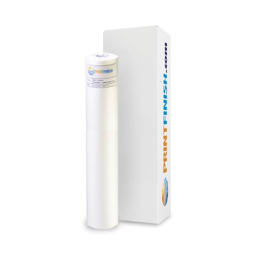 Printfinish Soft Touch Matte Laminating Film Roll - Velvet Finish Thermal Lamination Film - Scratch & Fingerprint Resistant PET Roll for Business Cards & Brochures - 18" x 500" x 1" Core