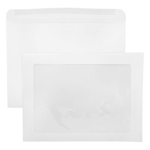 LUXPaper 9 x 12 Full Face Window Envelopes | Bright White | 28lb. Text | 250 Qty