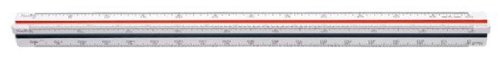 Uchida 014-0077 Triangle Scale for Land and Houses, 11.8 inches (30 cm), Includes Sub-Scale