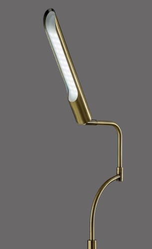 Adesso Antique Brass LED Floor Lamp with Touch Switch