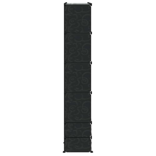 KGCRYUWED Modular Cabinet, 18-Compartment Storage Organizer, Black & White