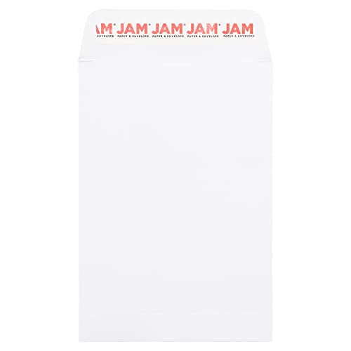 JAM PAPER 1 Scarf Open End Catalog Commercial Envelopes with Peel and Seal Closure - 4 5/8 x 6 3/4 - White - Bulk 500/Box