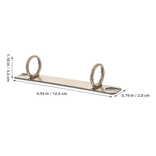 12pcs Binder Clasp Detachable Spines Rings Loose Leaf Replacement Metal Spines Clips