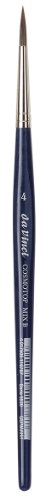 da Vinci Watercolor Series 5530 CosmoTop Mix B Paint Brush, Round Synthetic/Natural Mix, Size 4 (5530-04)