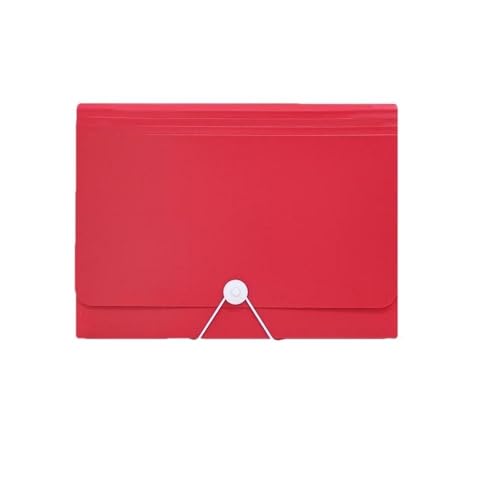 Filing Folder Important Document Folder Accordion File Organizer Expanding Letter Size Paper Office Supplies(Red)