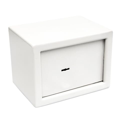 Relaxdays 10010086 Wandtresor 23 x 17 x 17 cm, Home/Office Mini Steel Safe with 2 Locking Bolts & 2 Keys Free-Standing Or Wall Mounted