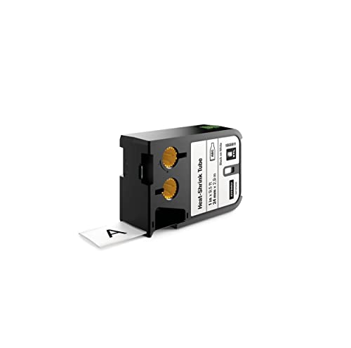 DYMO XTL Heat-Shrink Tube Labels 1" x 8.9' Black on White