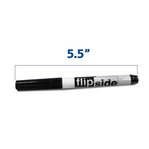 Flipside Products Oval Dry Erase Answer Paddles w/Black Dry Erase Marker and Erasers, Auction, Handheld Whiteboard, Handle Response Board, 36 Pieces, Set of 12