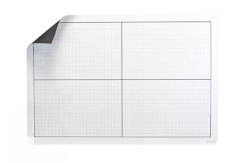 30" Tall x 45.25" Wide Optima Plotting Dry Erase XY Axis Cartesian Graph Magnet for Classrooms & Offices Portable Roll Up