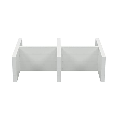 EverBlock 12’ x 8’ x 3.5’ 6 Space Cubicle Kit | Modular Building Blocks | Wall System Display | Room Divider & Partition | Easy to Connect & Reuse | Indoor & Outdoor Use | Green