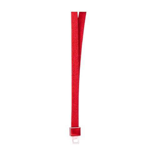 100pack Advanced Lanyard, Soft Silicone Neck Strap with Aluminum Alloy Buckle, Durable ID Badge Holder (red100pack)