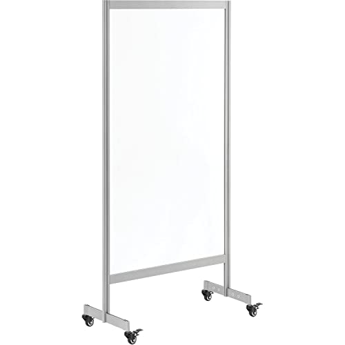 Global Industrial Clear Mobile Divider, Acrylic, 30" W x 60" H
