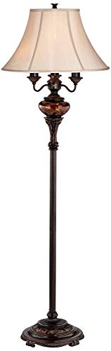 Astor 63" High Bronze Tortoise Shell Font Floor Lamp Living Room