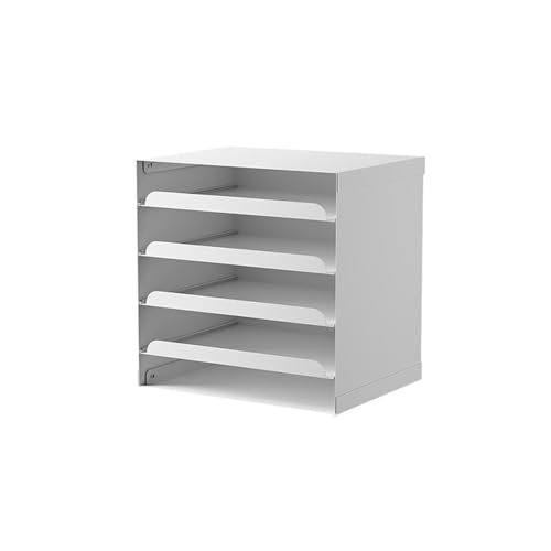 File Organizer Paper Organizer Storage for Workspace Organizers 5 Tier Letter Tray Desk File Organization(White)