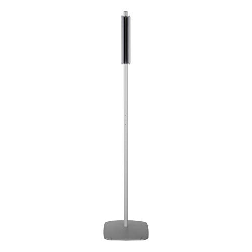 M&T Displays Free Standing Aluminum Display Stand Single Sided Document Brochure Sign Holder Front Loading Portrait Landscape Snap Frame 2x(8.5x11) inch Silver