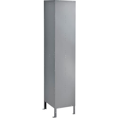 Global Industrial Infinity 2-Tier 2 Door Locker, 15" W x 15" D x 78" H, Gray, Unassembled