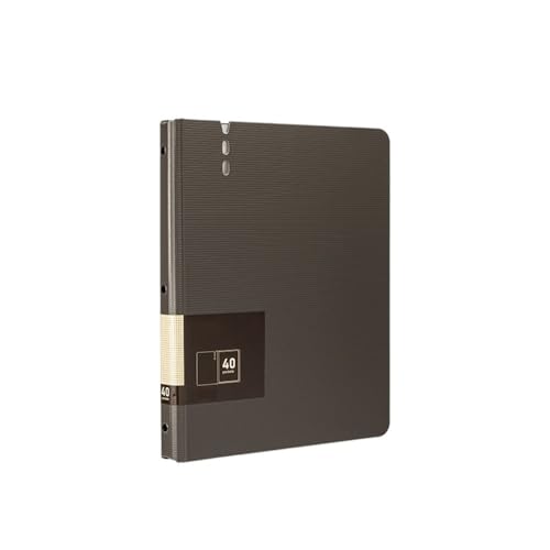 Filing Envelopes A4 File Folder with Transparent Inserts Thickened Data File Storage Book Office Supplies Plastic Folders(Gris)