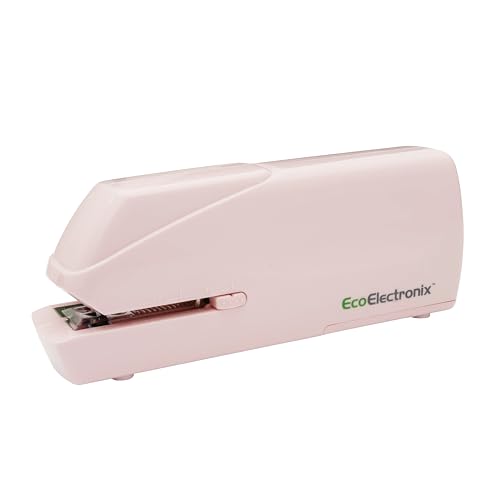 Eco Electronix Pink Electric Stapler Pro - Automatic Desk & Office Stapler