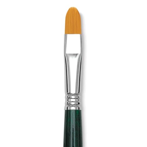 Escoda Barroco Series 1512 Artist Watercolor & Acrylic Paint Brush, Synthetic Gold Taklon Filament, Bright, Size 20