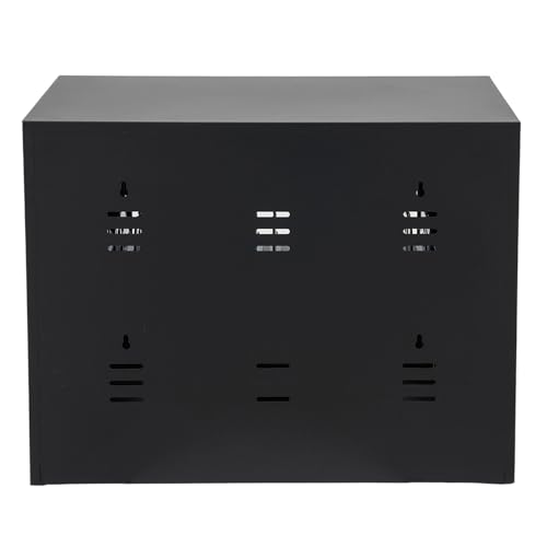 12/20-Unit Charging Cabinet for Laptops & Tablets, Locking Laptop Storage Charging Box, Cell Phone Charging Station for iPad, Tablets for Schools & Offices, Visible Window (Black, 20-Unit)