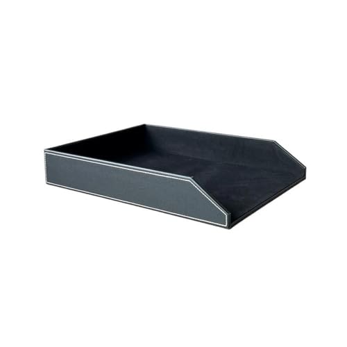 File Organizer Leather Desk File Organizer, Used to Store documents folders Stationery Magazines Newspapers Desk(Black)