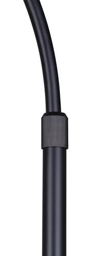 Canarm Bellamy Floor Lamp 1-Light Modern 82-Inch Black Base with Natural Rattan Shade, 3-Way Switch for Living Room or Bedroom