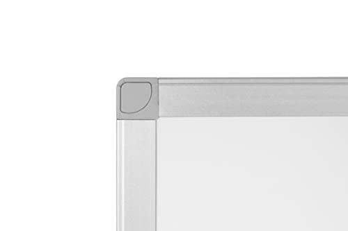 BoardsPlus Magnetic Combination Board, 90 x 60 cm, Cork and Lacquered Steel Surface, Aluminium Frame