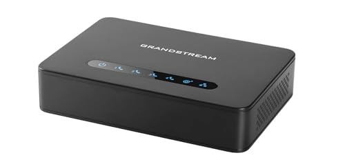 Grandstream GS-HT814 4 Port Ata with 4 Fxs Ports and Gigabit NAT Router Voip Phone and Device, Black