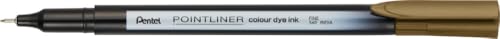 Pentel Pointliner Colour S40 Fineliner - Dye Ink, 0.4 mm, Brown (Pack of 12)
