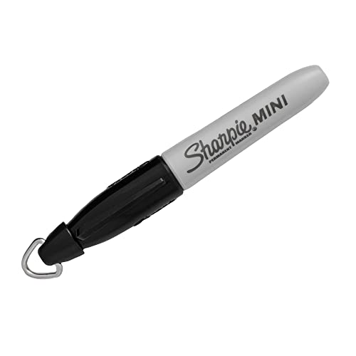 Sharpie Permanent Mini Markers, Fine Point, Black, 72 Count - Pocket Size, Keychain Clip for Badge, Nurse, Golf & Travel Use
