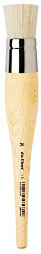 da Vinci Graphic Design Series 113 Stencil Brush, White Chinese Hog Bristle with Long Plainwood Handle, Size 20 (113-20)