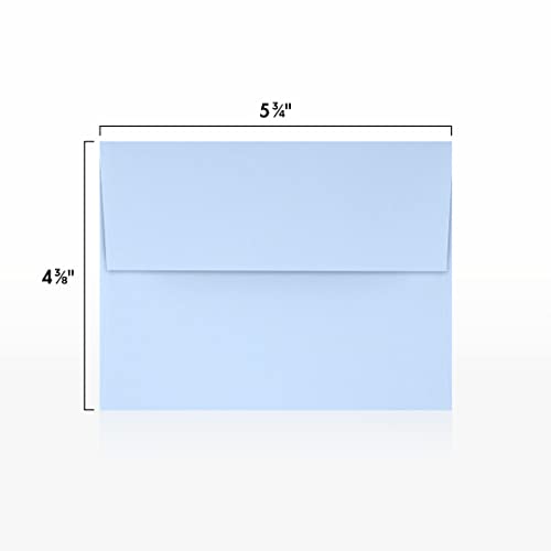 LUXPaper A2 Invitation Envelopes | Peel & Press | 4 3/8" x 5 3/4" | Baby Blue | 80lb. Text | 500 Qty