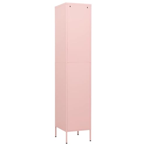 vidaXL Locker Cabinet Pink 13.8"x18.1"x70.9" Steel