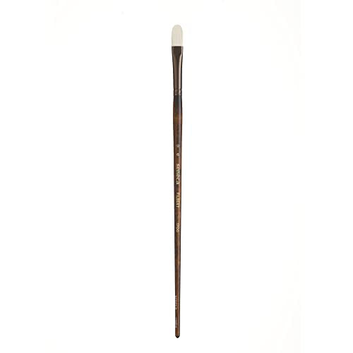 Seneca Artist Brush, Filbert 6 (1700FB-6) by Willow Wolfe, Professional Synthetic Bristle Paint Brush for Acrylic, Oil and Water Mixable Oil, Series 1700, 6 Filbert