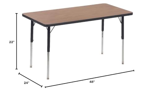 Lorell LLR99894 Oak Laminate Rectangular Activity Tabletop, Medium