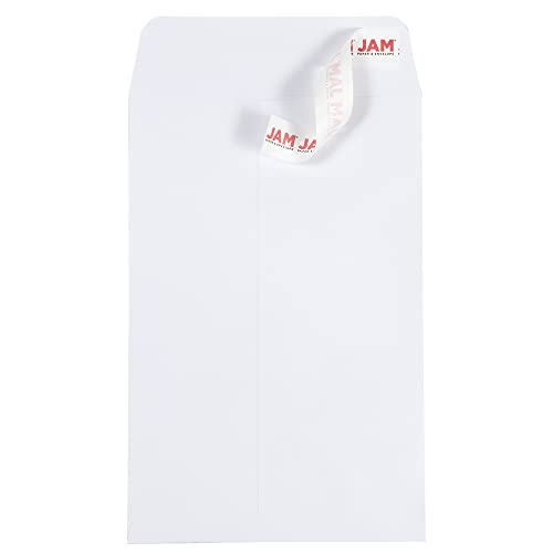JAM PAPER 6 x 9 Open End Catalog Colored Envelopes with Peel & Seal Closure - White - Bulk 250/Box