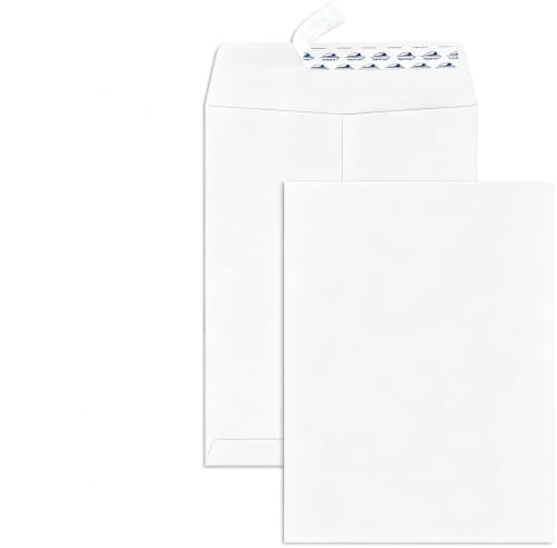 9X12 Self Seal Catalog Envelopes 250 Packs White Envelopes with Peel