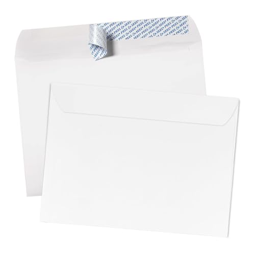 LUXPaper 9 x 12 Booklet Envelopes | Peel & Press | White | 28lb. Text | 1,000 Qty