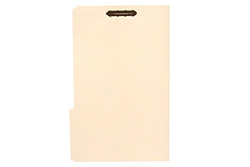 Blue Summit Supplies 50 Fastener File Folders, Legal, 1/3 Top Tab, Manila