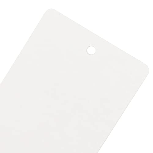 NINGWAAN 2400 PCS 1.7 x 2.9 Inch White Merchandise Tags, Unstrung Price Paper Tags with Hole, Blank Label Hang for Pricing, Tagging, Jewelry Clothing Sale Supplies