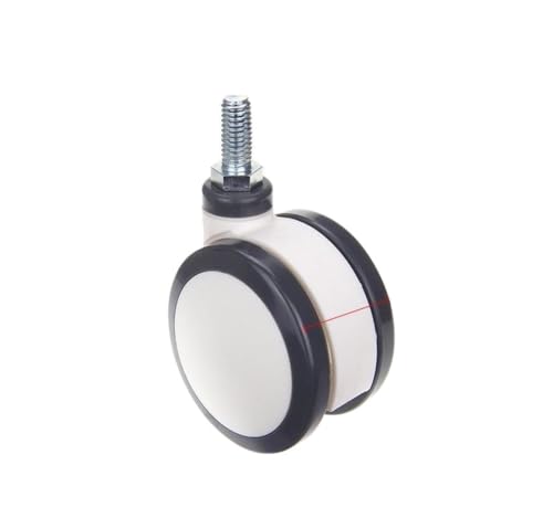 4PCS 3 Inch PU Dual Wheel Casters with M12x25