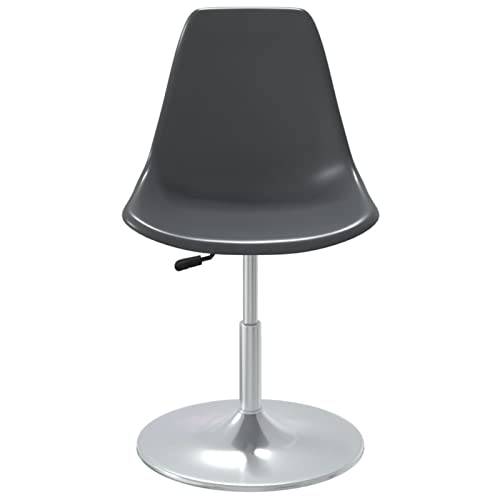 LHOONBB 360° Swivel Dining s Set of 4 Upholstered Desk s Without Wheels Ergonomic Office with and Metal Legs for Home Study,Swivel Dining s 4 pcs Grey PP